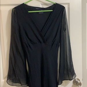 silk black dress